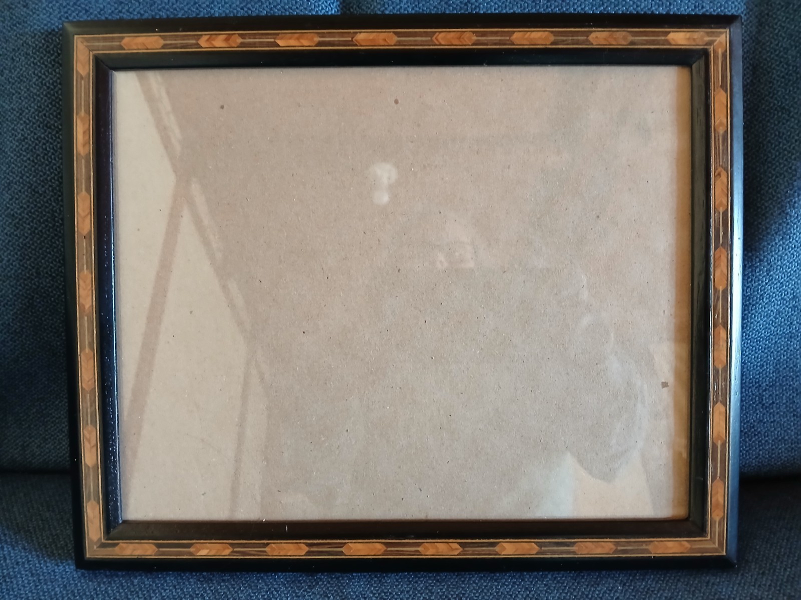Handcrafted Inlaid? Photo Frame. Browns. Fits 9.75 X 7.75″ Made In Thailand