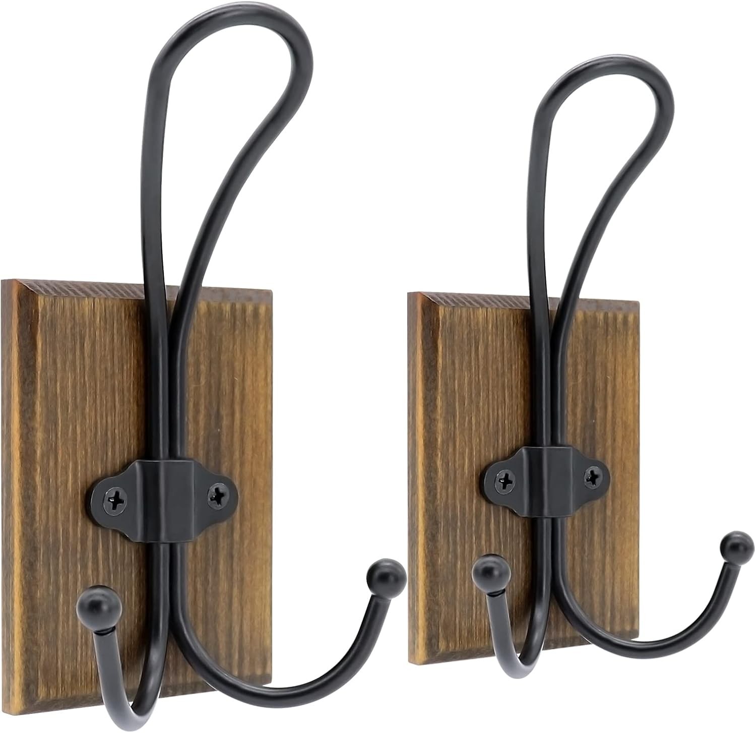Wall Hooks for Hanging, 2 Pack Farmhouse Towel Hooks for Bathrooms Wall Mounted,