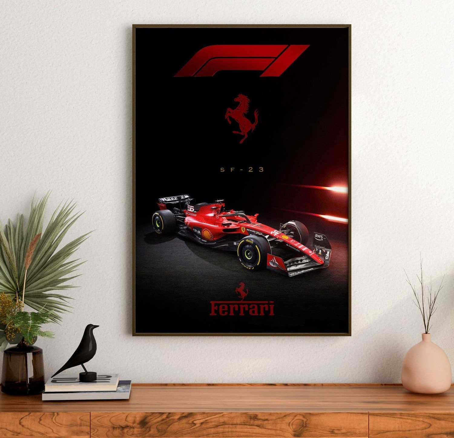 Ferrari SF-23 F1 Car Poster – 2023 Scuderia Racing Art Print