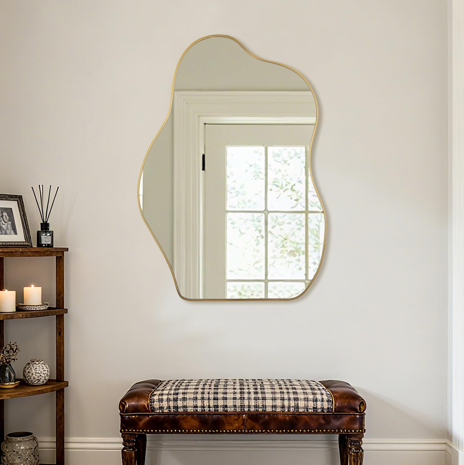 Bominica Irregular Wall Mirror Asymmetrical Mirror Decorative Wall Mirror