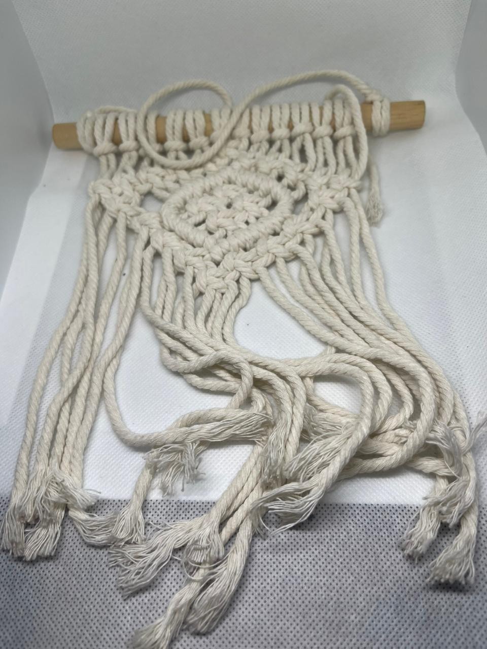 Handmade Macrame Wall Hanging – Boho Woven Tapestry Decor – Natural Cotton Rope