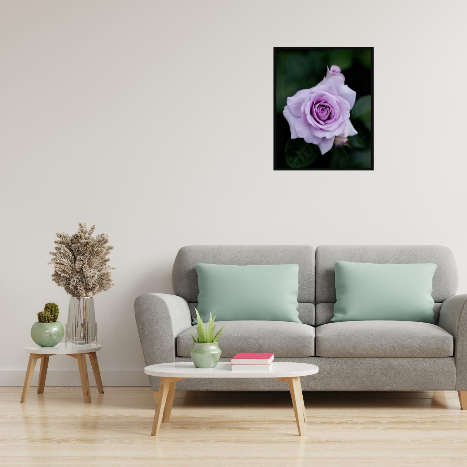 Rose Blue Bijou Poster – Elegant Floral Wall Art Print for Home Decor Unframed