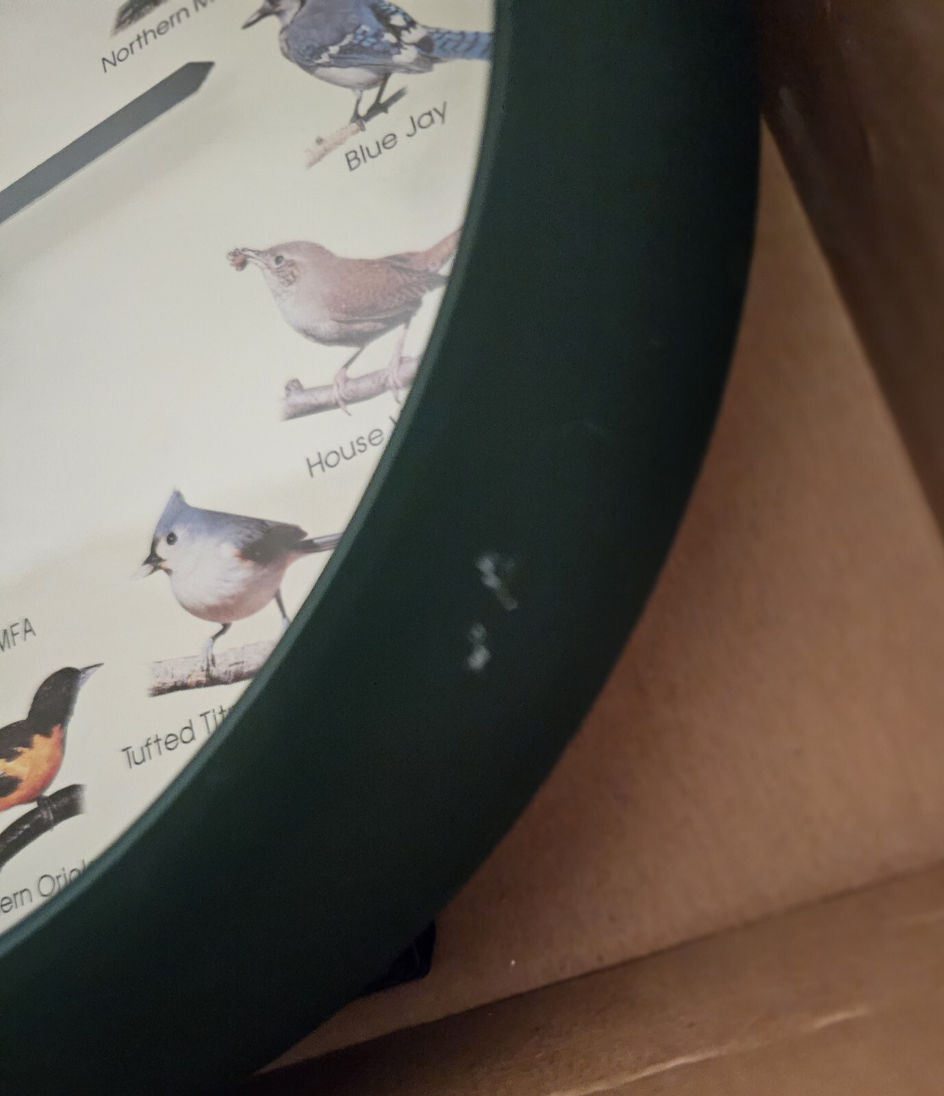 Singing Bird Clock 8” Mark Feldstein Open Box Vintage 1997 2 Scratches See Pic