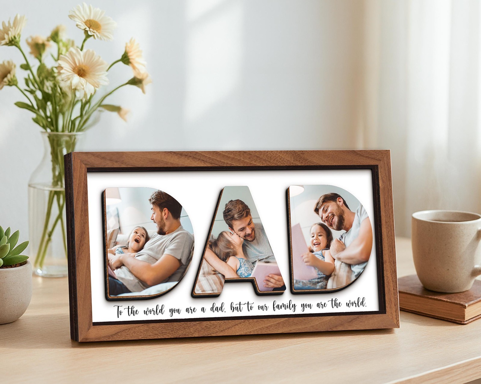Personalized Photo Frame for Dad, Father’s Day Photo Frame Gift, First Father’s