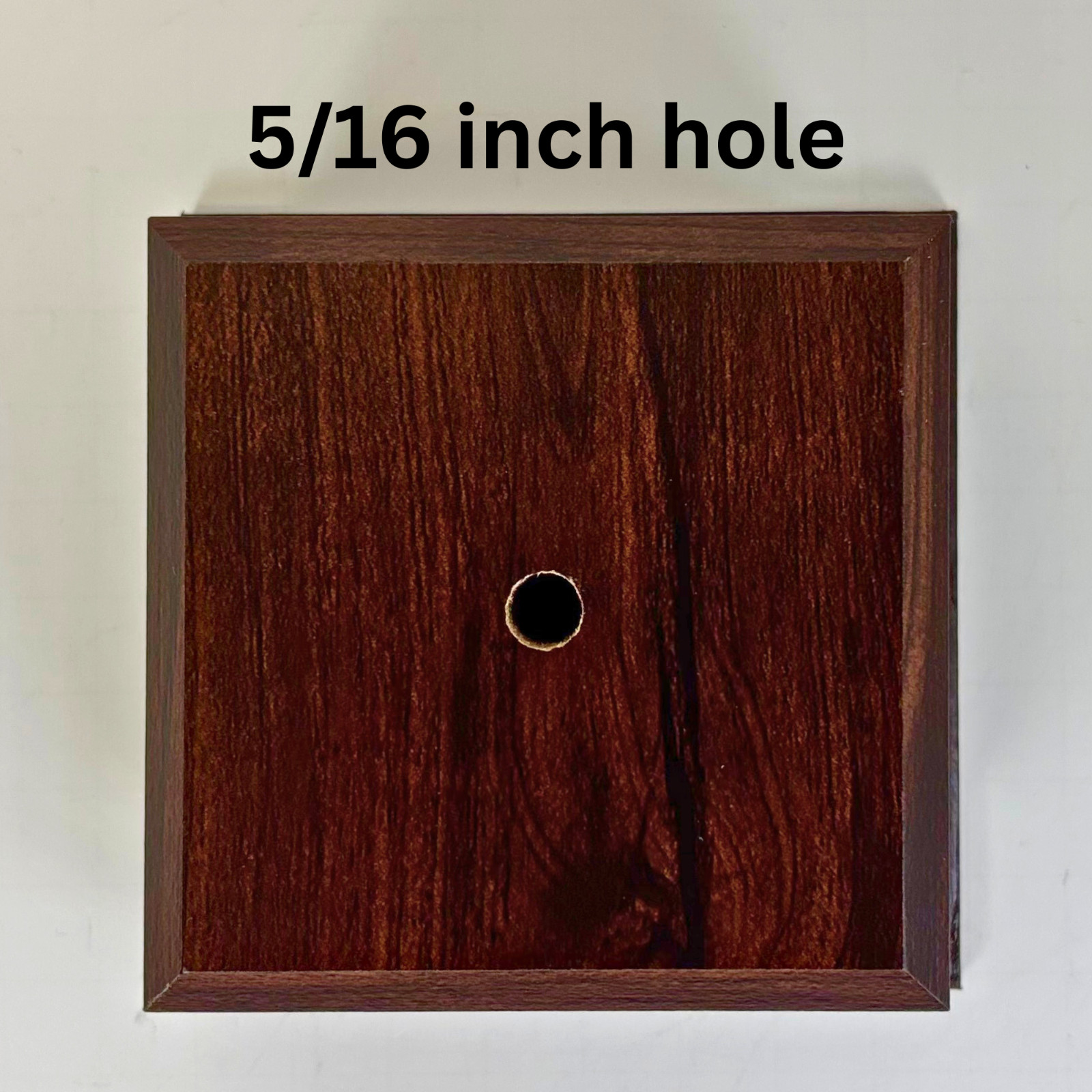 Display Base Pedestal Cherry Finish Square Stand Blank for Trophies, DIY Project
