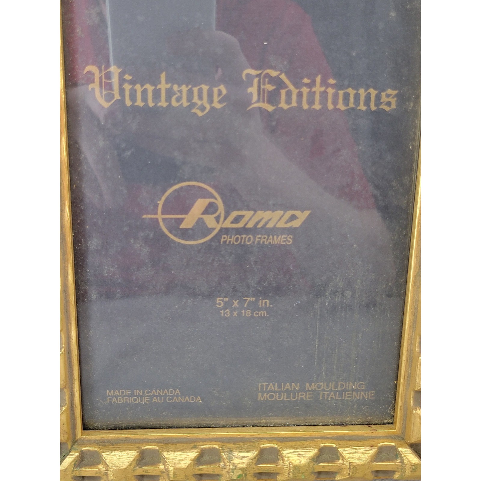 Roma Vintage Editions Gold Ornate Photo Frame 5×7 Italian Moulding Made Canada