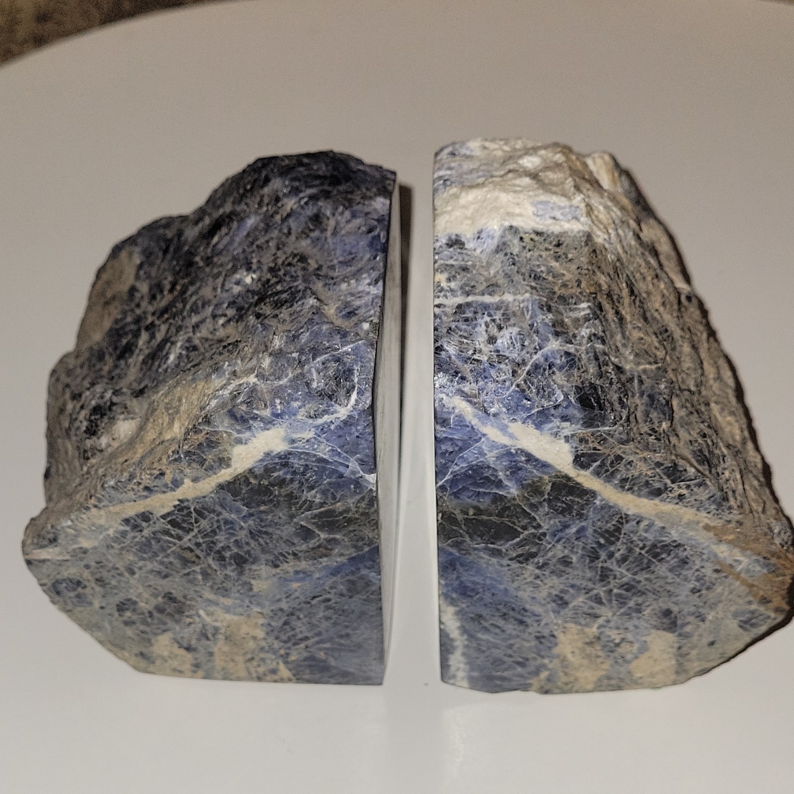 Large Sodalite Crystal Bookends Cut And Polished On 3 Sides Natural Stone