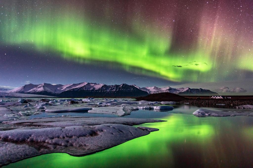 Aurora Borealis on Iceland Photo Art Print Poster 24×36 inch