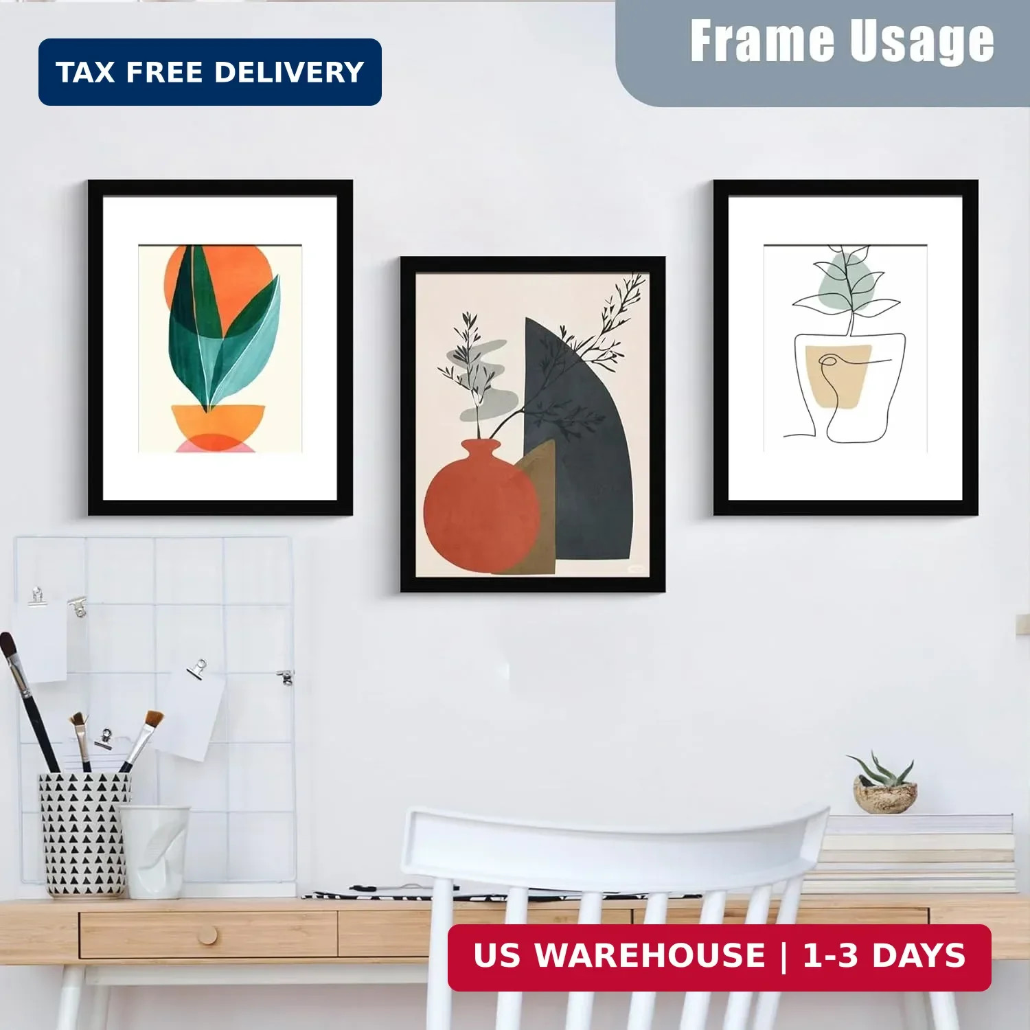 BESCRCL 12×16 Picture Frame Black Set of 6, Diamond Art Painting Frames Display