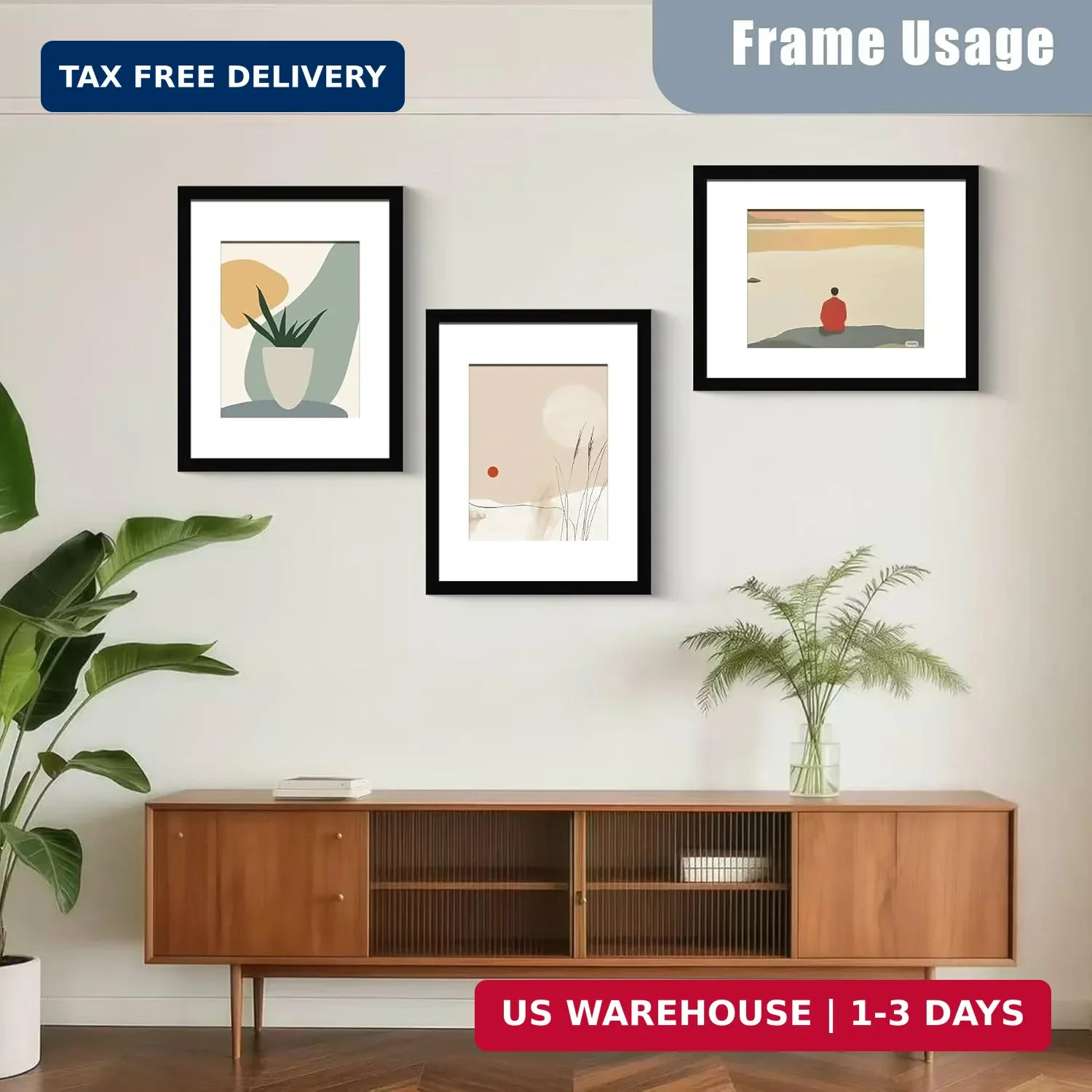 BESCRCL 12×16 Picture Frame Black Set of 6, Diamond Art Painting Frames Display