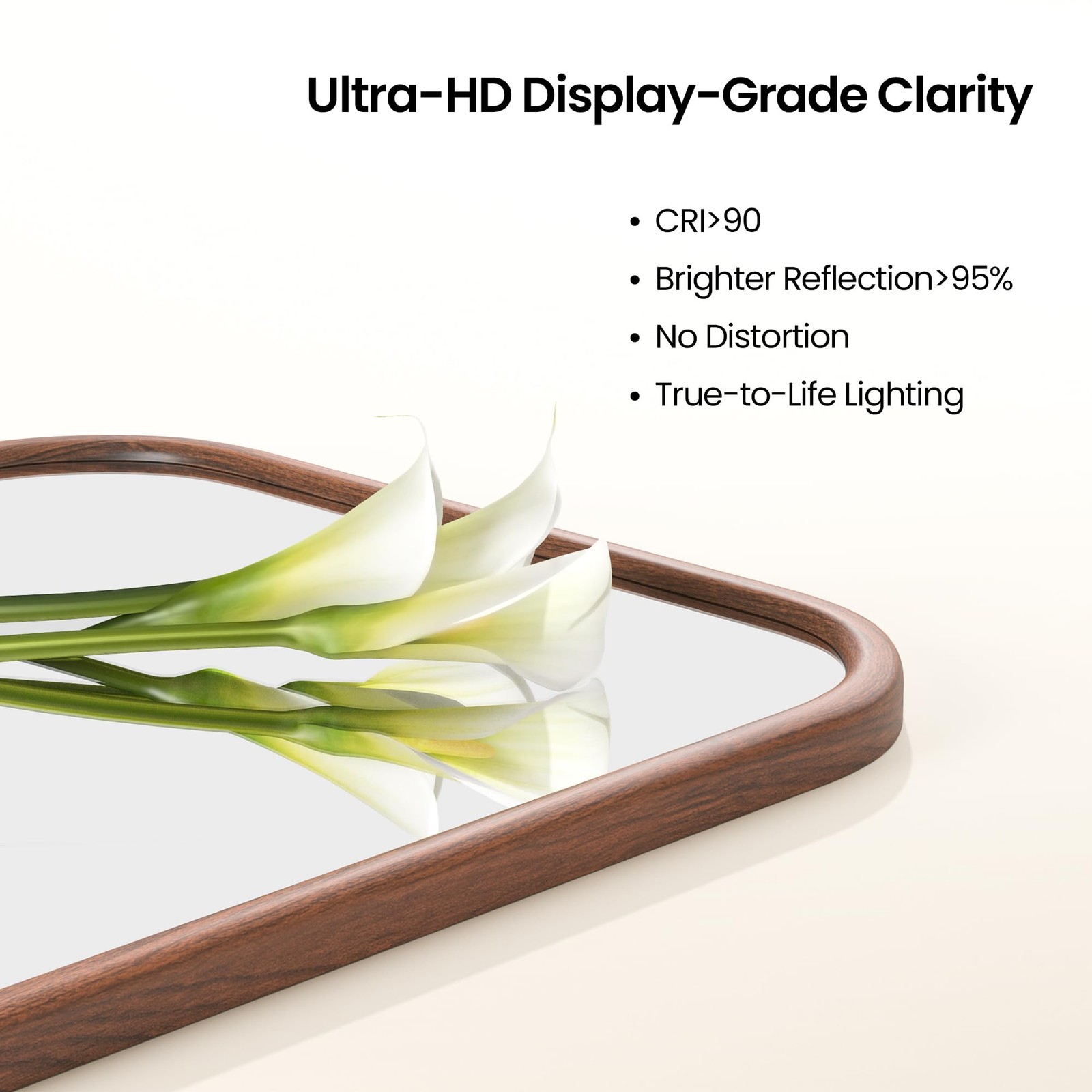 Acovy 20X30 Arch Wall Mirror Bathroom Mirror For Wall Mounted Tempered Glass