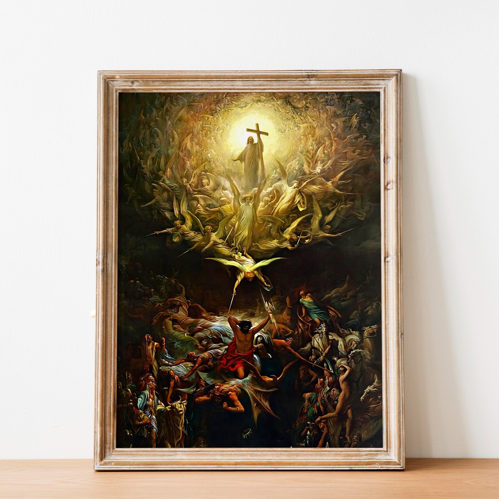 The Triumph Of Christianity Over Paganism Jesus Bible God Wall Art Poster Print
