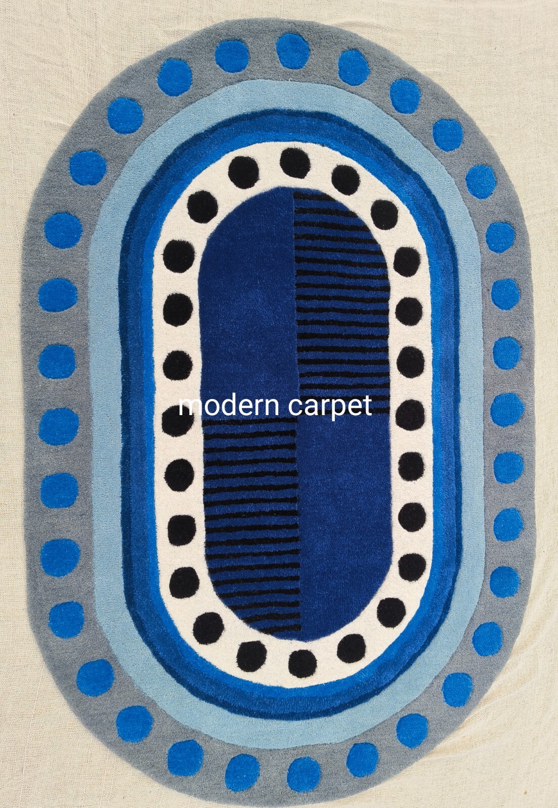 Irregular Shape Rugs Handmade 100% Woolen Hand Tufted For Home Decoration
