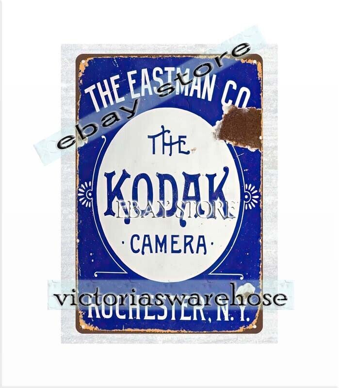 EASTMAN CO. KODAK CAMEERA ROCHESTER NEW YORK tin sign metal wall art