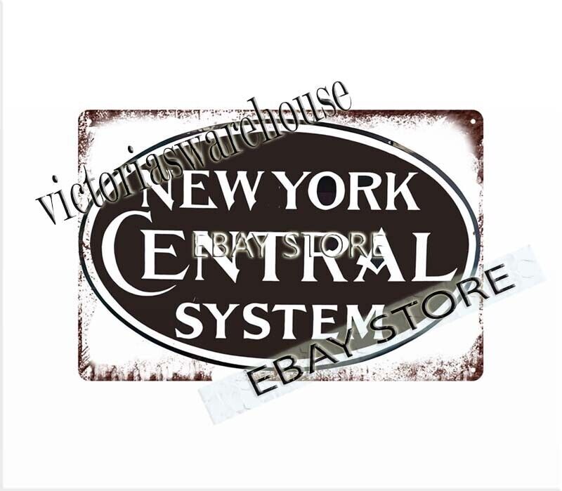 cafes restaurant railway railraod train New York Central System metal tin sign