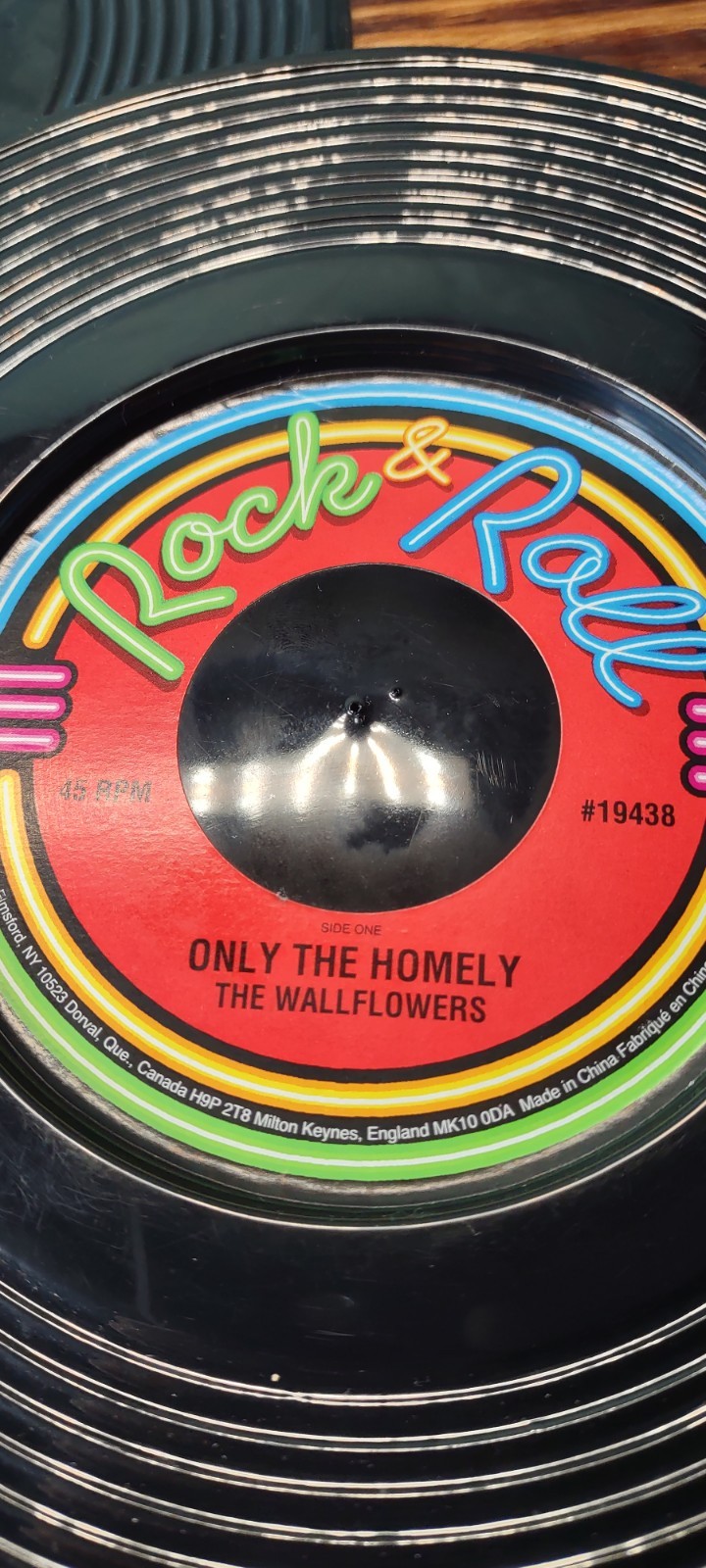 Molded Plastic Records 9″ Diameter Rock & Roll Decorations Set Of 3