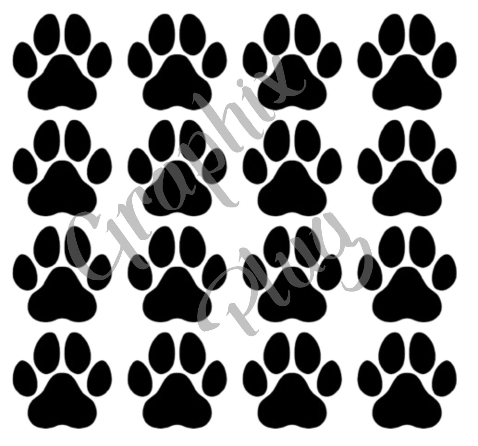Dog Paw Print Decals Pet Animal 1″ or 2.5″ Wall Window Floor Stickers Big Set