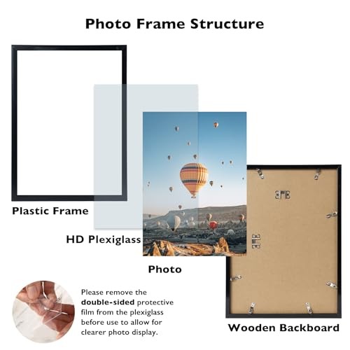 Picture Frame for 30 x 40cm Diamond Painting Art, Horizontal 10×14 inch Black