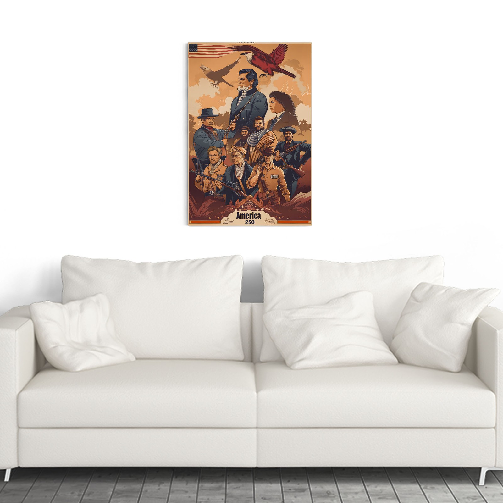 America 250th Anniversary – USA History and Culture Vintage – POSTER 20″x30″