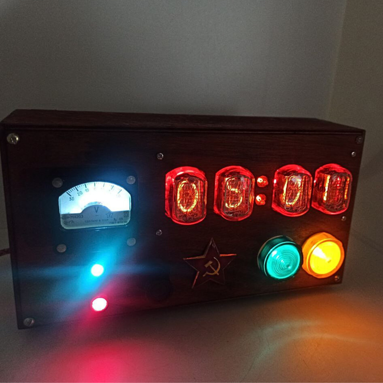 Metro 2033 Game Nixie Tube Table Clock with IN-12 Tubes Steampunk – Apocalypse