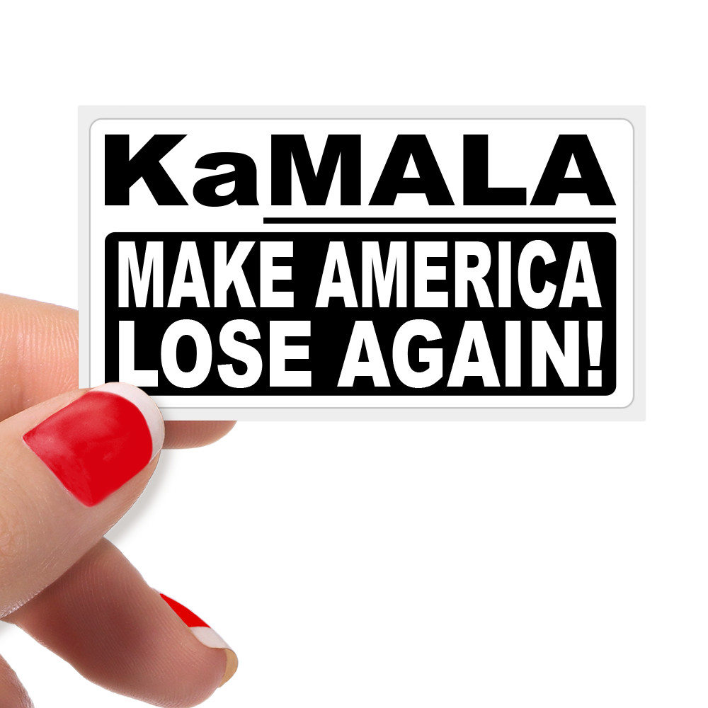 KAMALA “MAKE AMERICA LOSE AGAIN” – Bulk Statement Protest Gas Pump Stickers