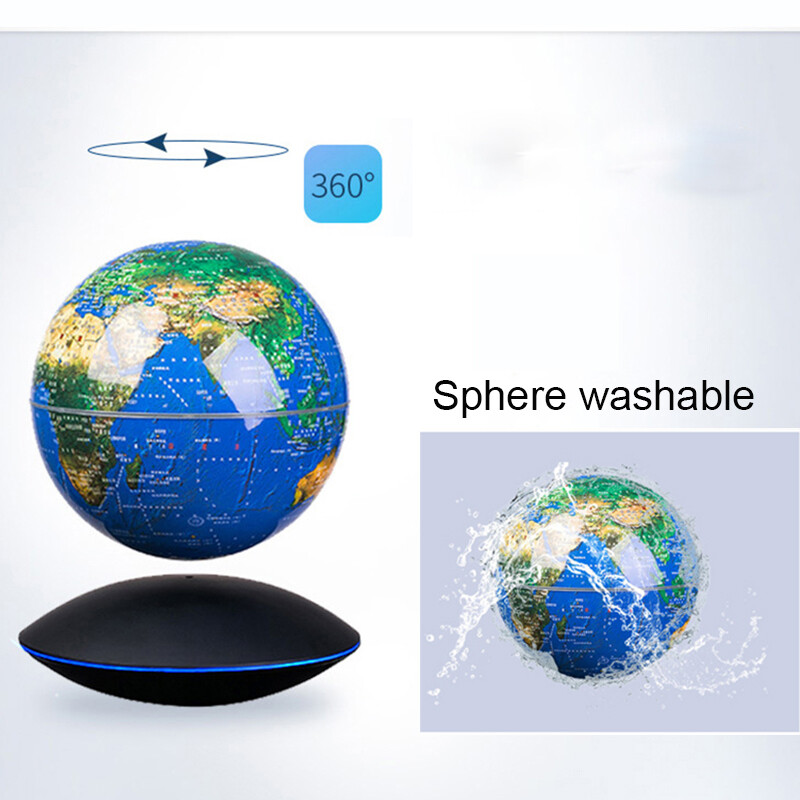 Magnetic Levitation Floating Globe Light LED World Map Rotating Night Lamp NEW