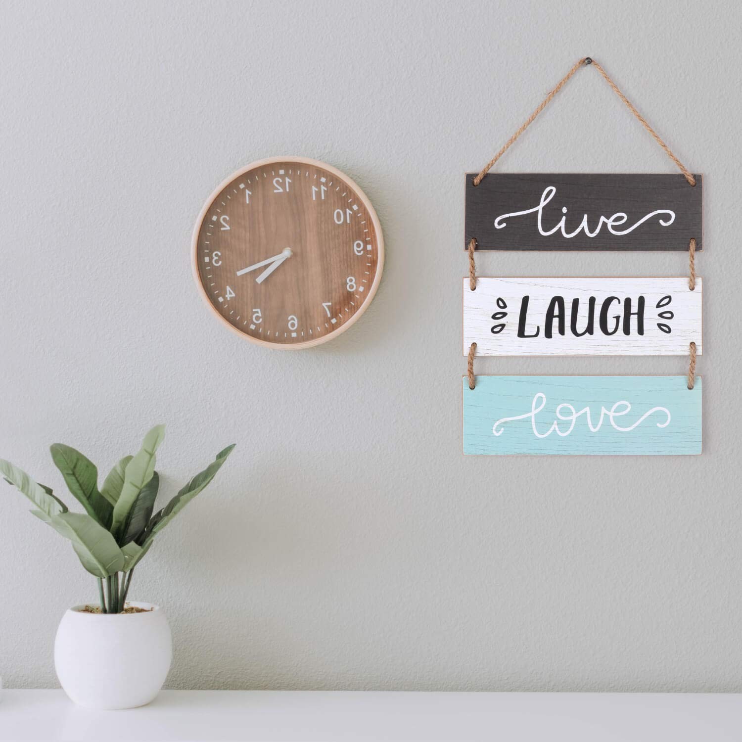 Yankario Rustic Home Wall Decor Sign for Living Room Bedroom Bathroom Kitchen…