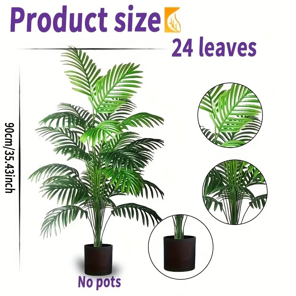 2PCS Artificial Tree Floor Decor Plastic Plant for Events Home Display