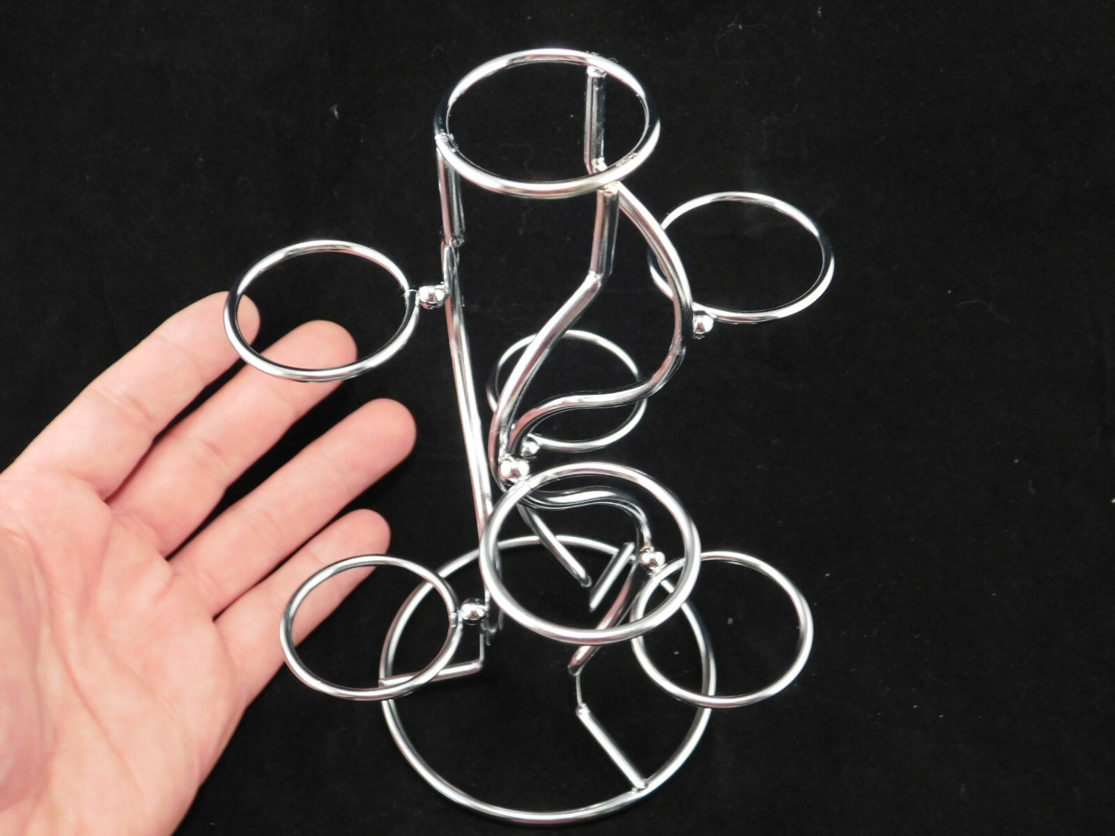 SEVEN! Sphere Display Stand Metal Medium Size Chrome Color