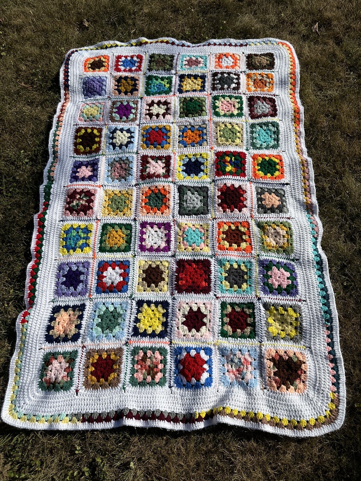 Granny Square Afghan 39”x58”