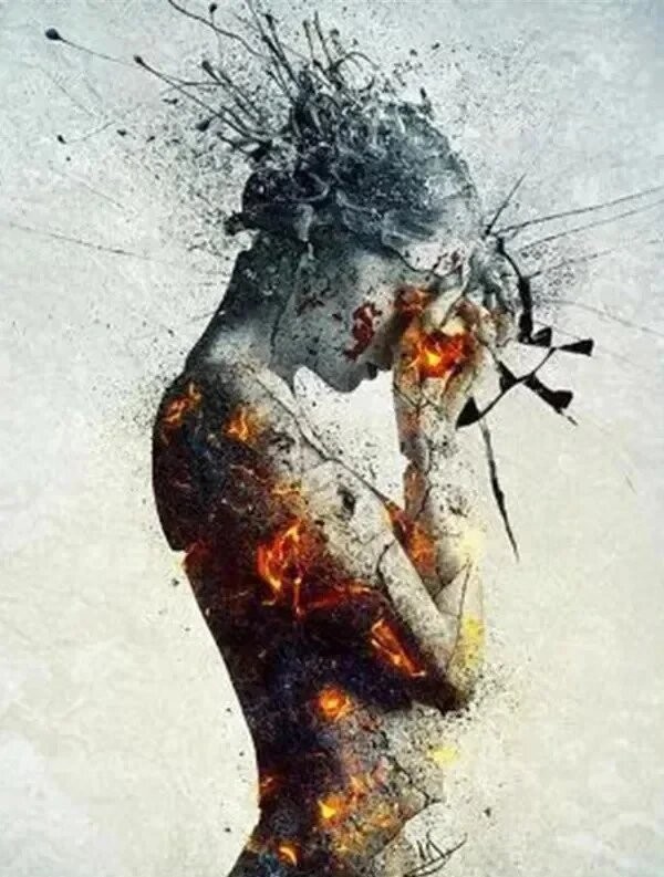 Abstract Broken Woman Poster Canvas Painting Canvas Prints Canvas Wall Art Mural