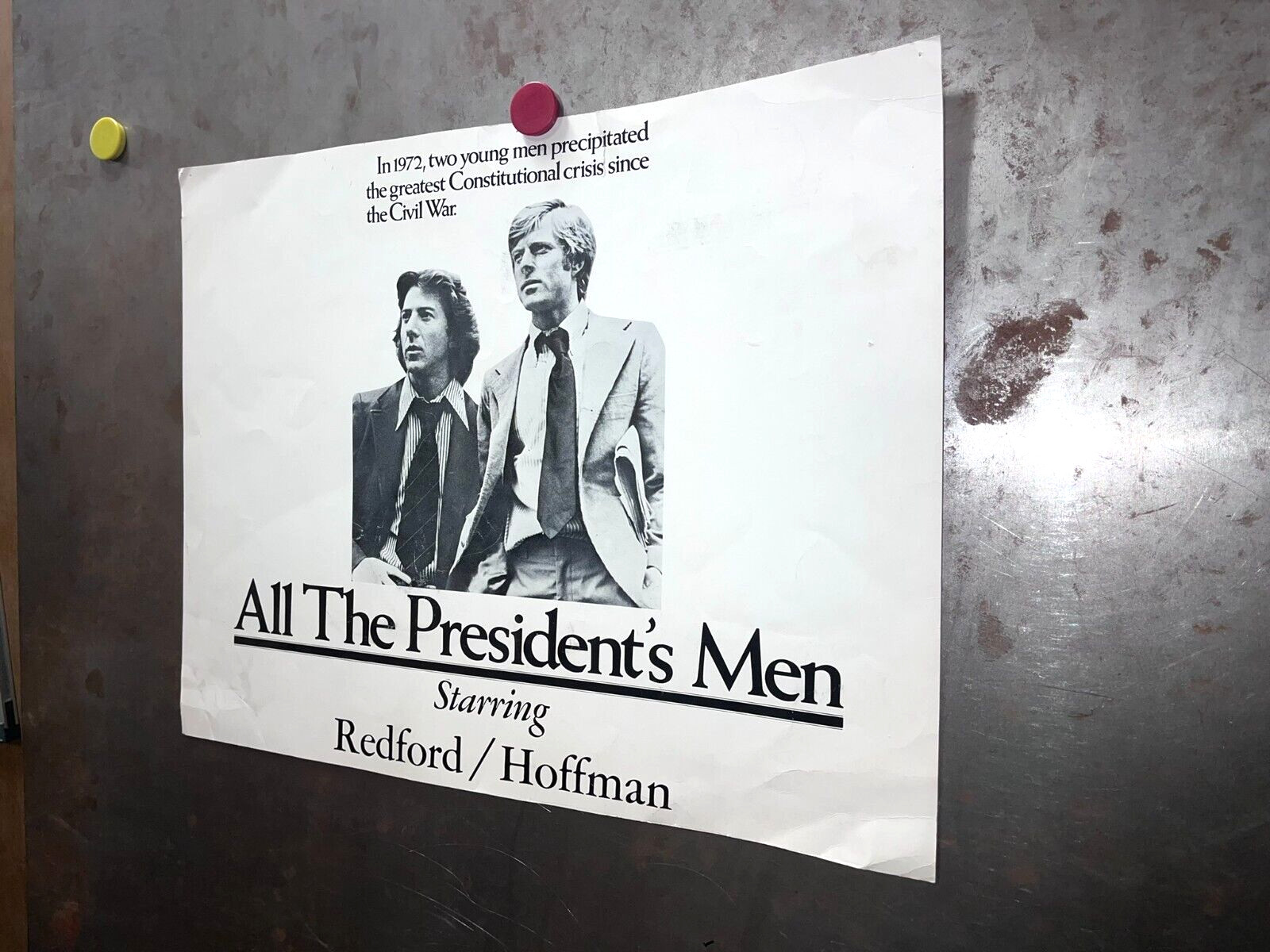 ALL THE PRESIDENT’S MEN VINTAGE MOVIE POSTER year unknown REDFORD HOFFMAN NIXON