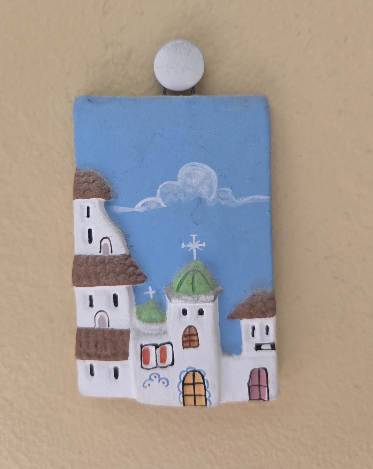 Four (4) Small Hand-Painted Wall Hangings
