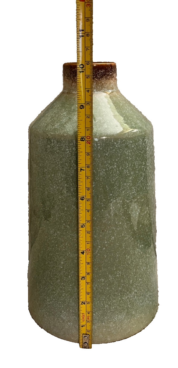 10″H x 5.5″W Everyday Decor Green Ceramic Vase Table Decor