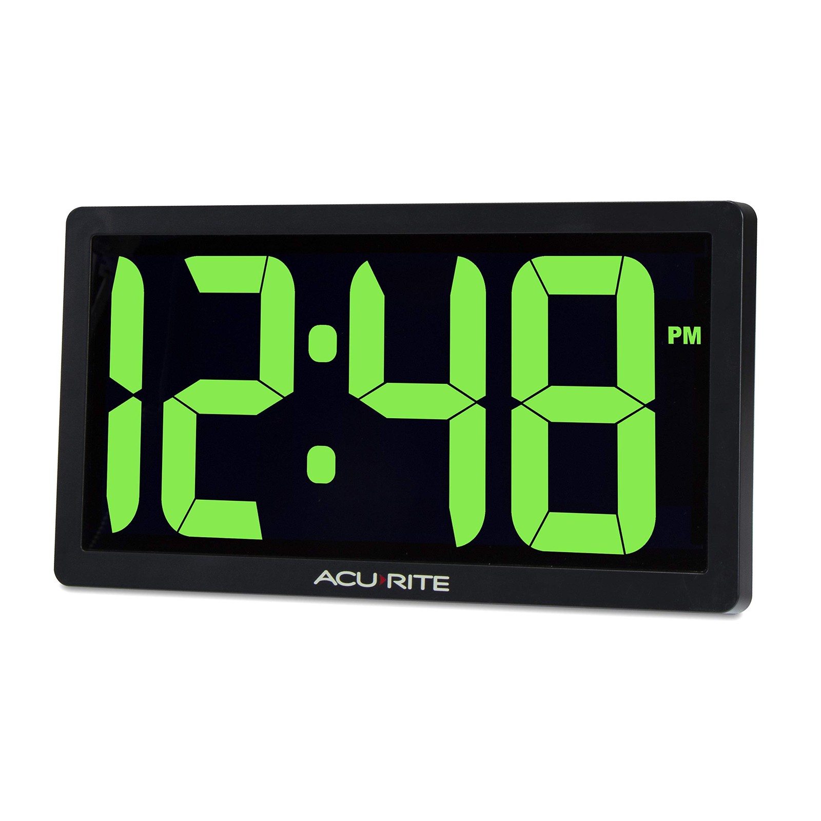 75112M 10-inch LED Digital Clock with Auto Dimming Brightness Green