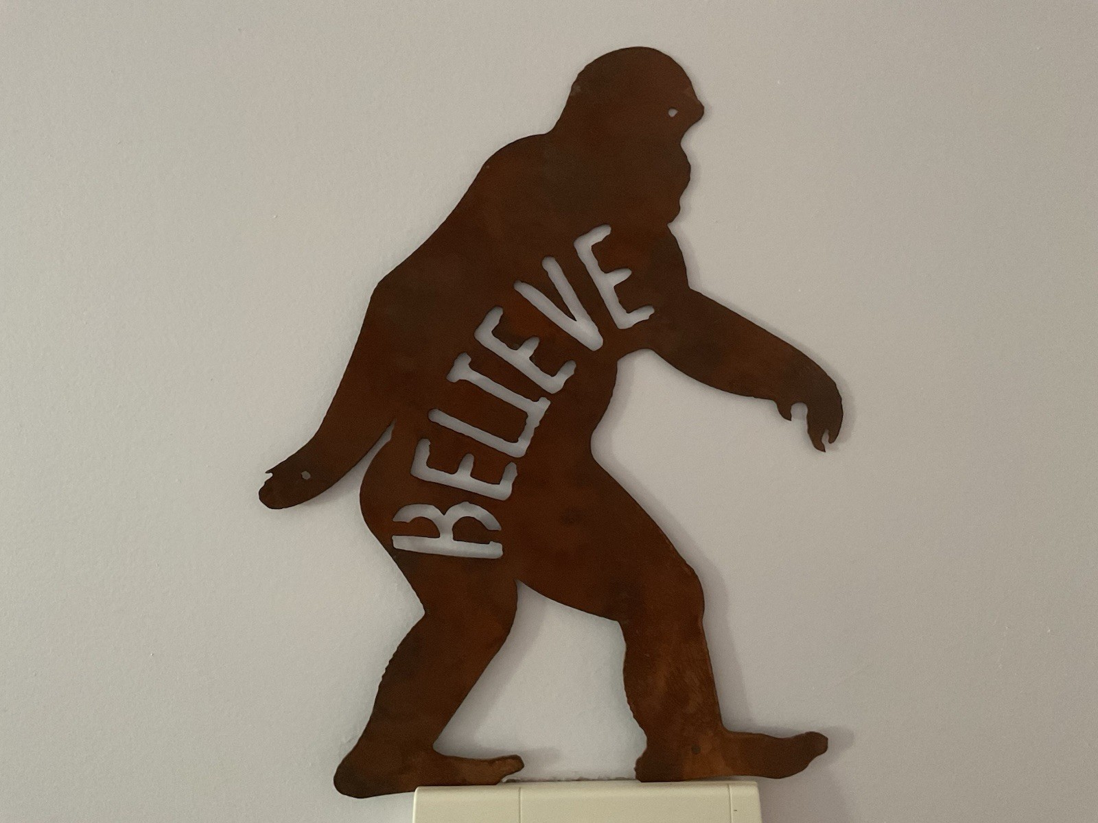 14″X10″ Rusted “Bigfoot/Believe” Steel Sign…Made/USA…Ships Free!