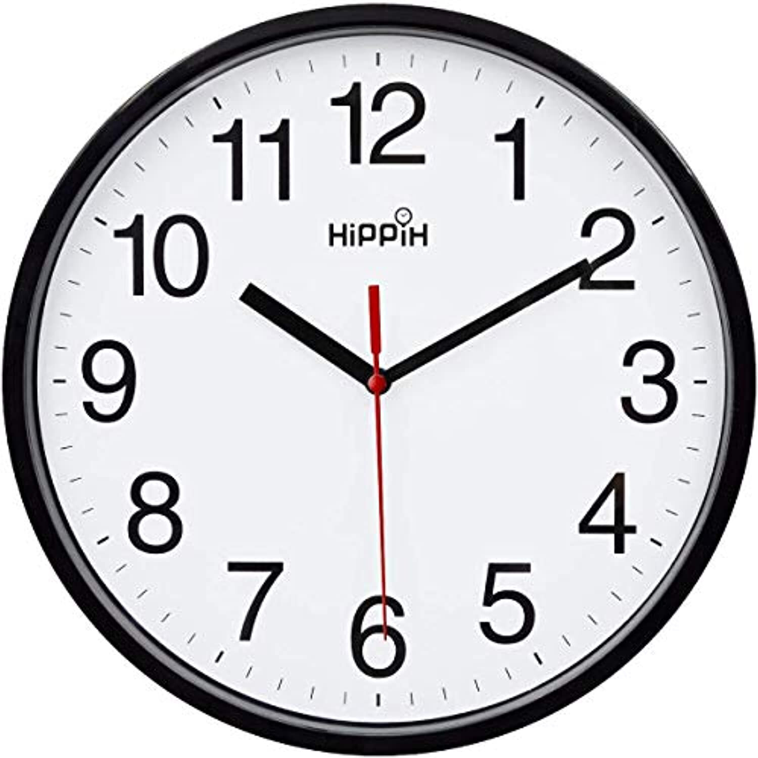 10 in Large Wall Clock Silent Indoor Outdoor Battery Powered Analog Office Home