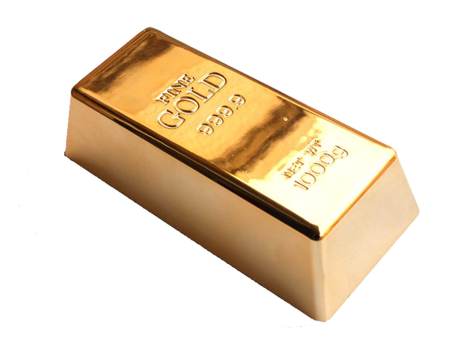EDOBLUE 1kg 35oz Fake Gold Bar Bullion Door Stop/Paperweight