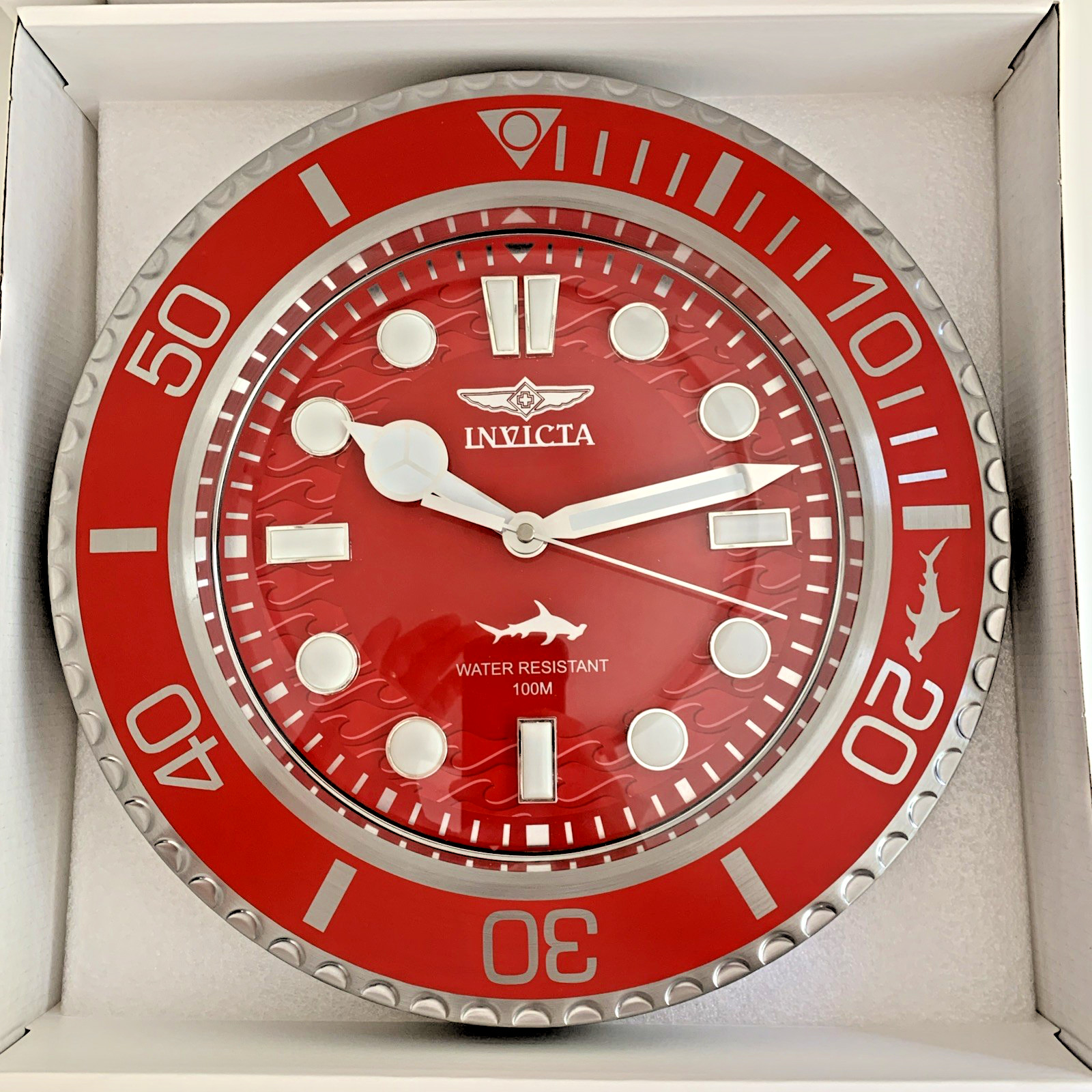 Invicta Pro Diver Wall Clock 14″ Stainless Steel