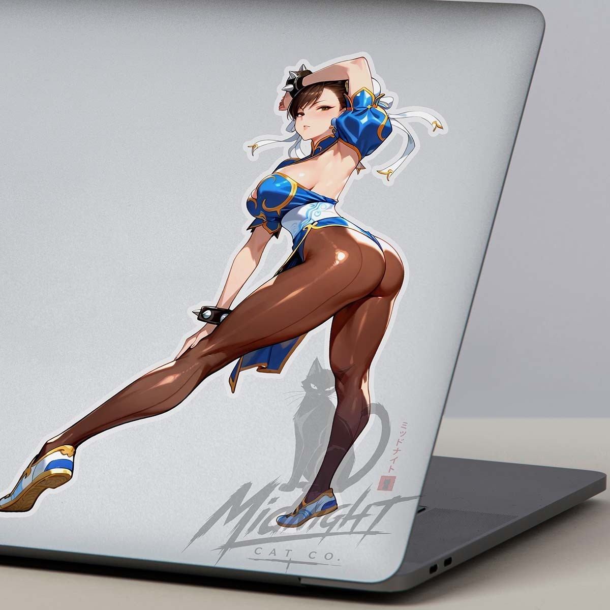 Asian Fighter Waifu 7in Vinyl Sticker Anime Manga d Laptop Skateboard Car