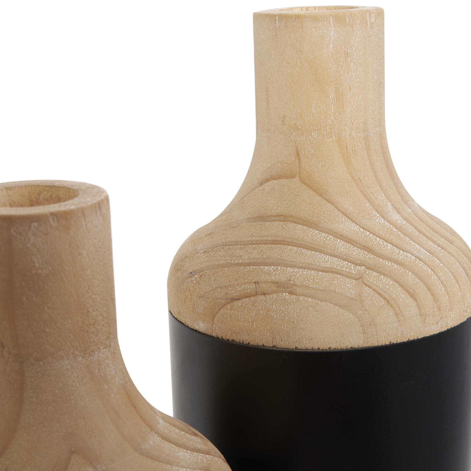 Deco 79 Wood Decorative Vase Colorblock Centerpiece Vases with Light Brown Wo…