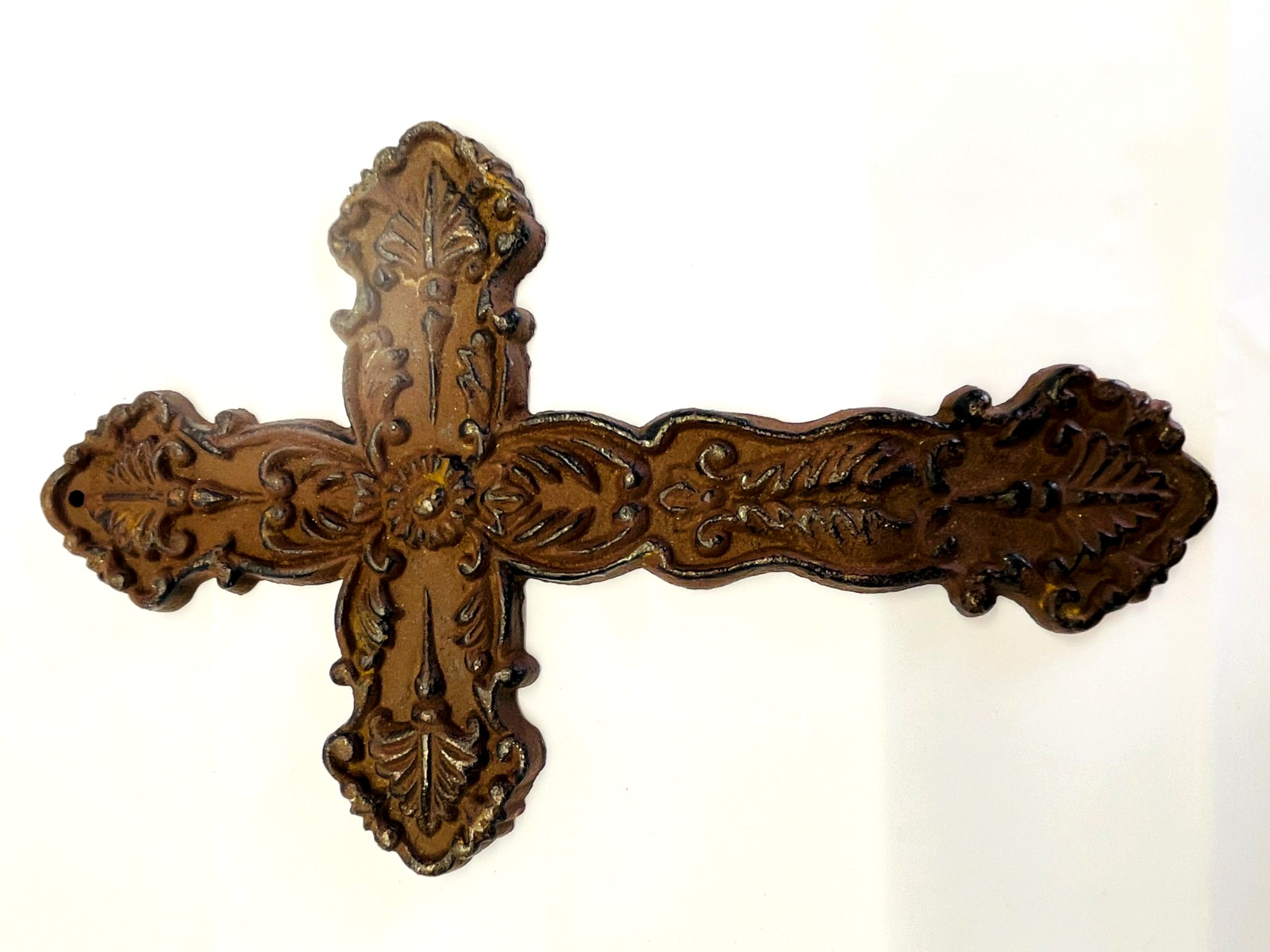Antique-Style Decorative Rustic 10″ Wall Hanging Cast Iron Cross Gothic Christia