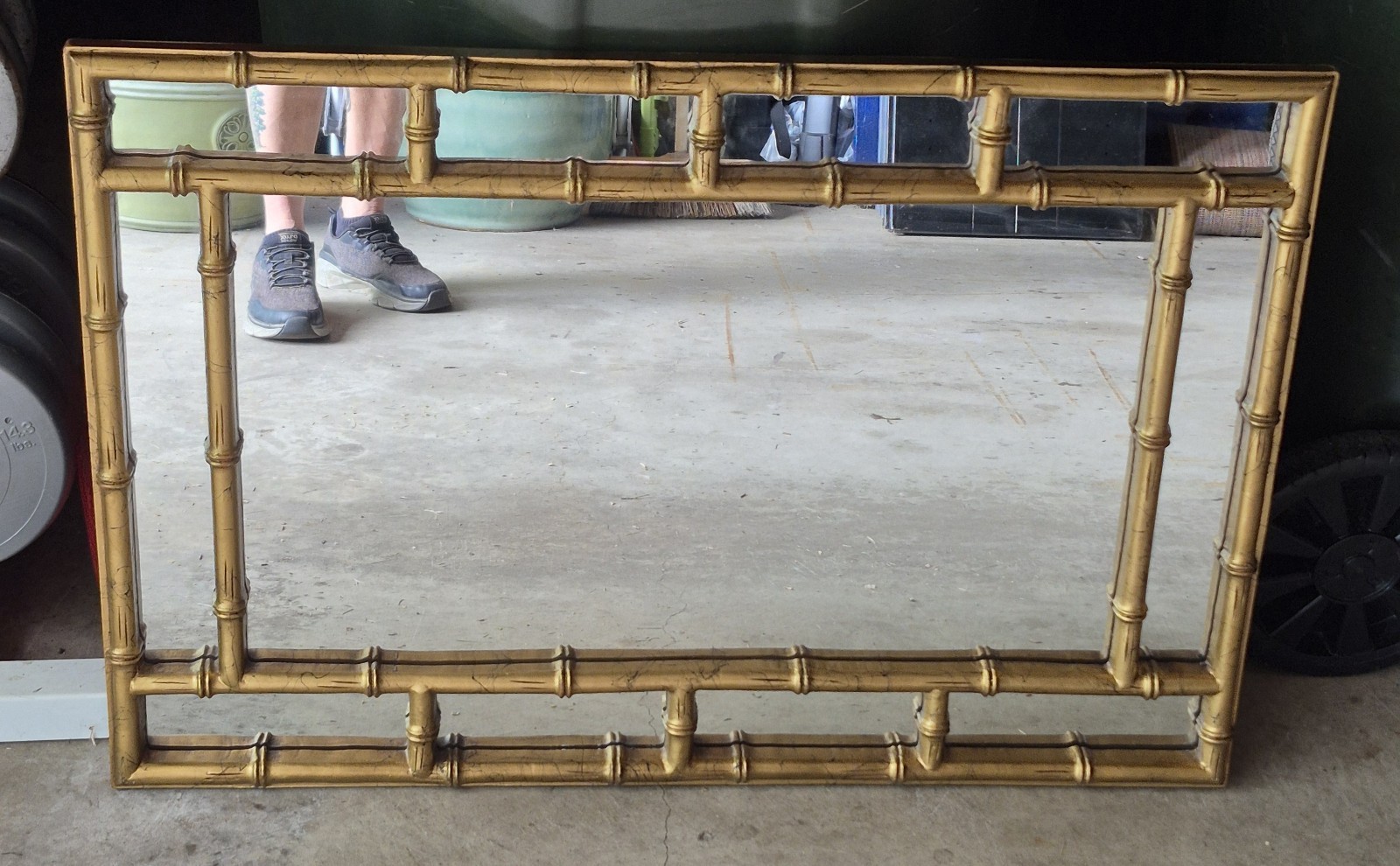 Vintage Bamboo Style Wall Mirror