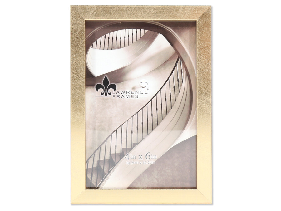 Lawrence 4×6 Chloe Contemporary Gold Picture Frame (Same Shipping Any Qty)