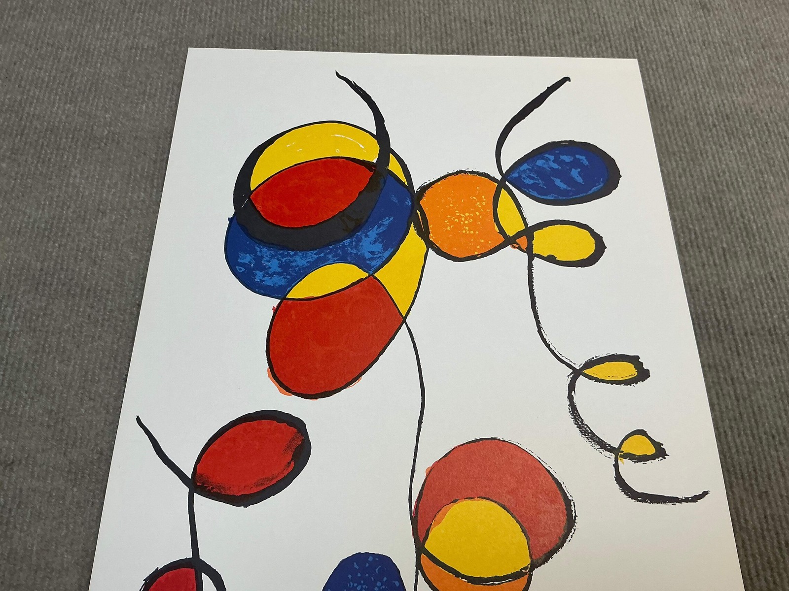 ALEXANDER CALDER Spirales 15″ x 11.5″ Lithograph 1974 Surrealism Multicolor