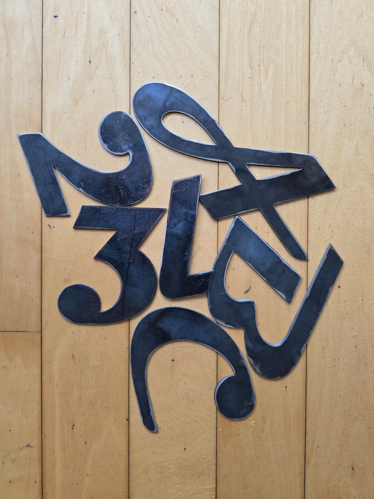 4″ Tall precision cut metal letters, thick, weldable, 16 Gauge “Magneto” Decor