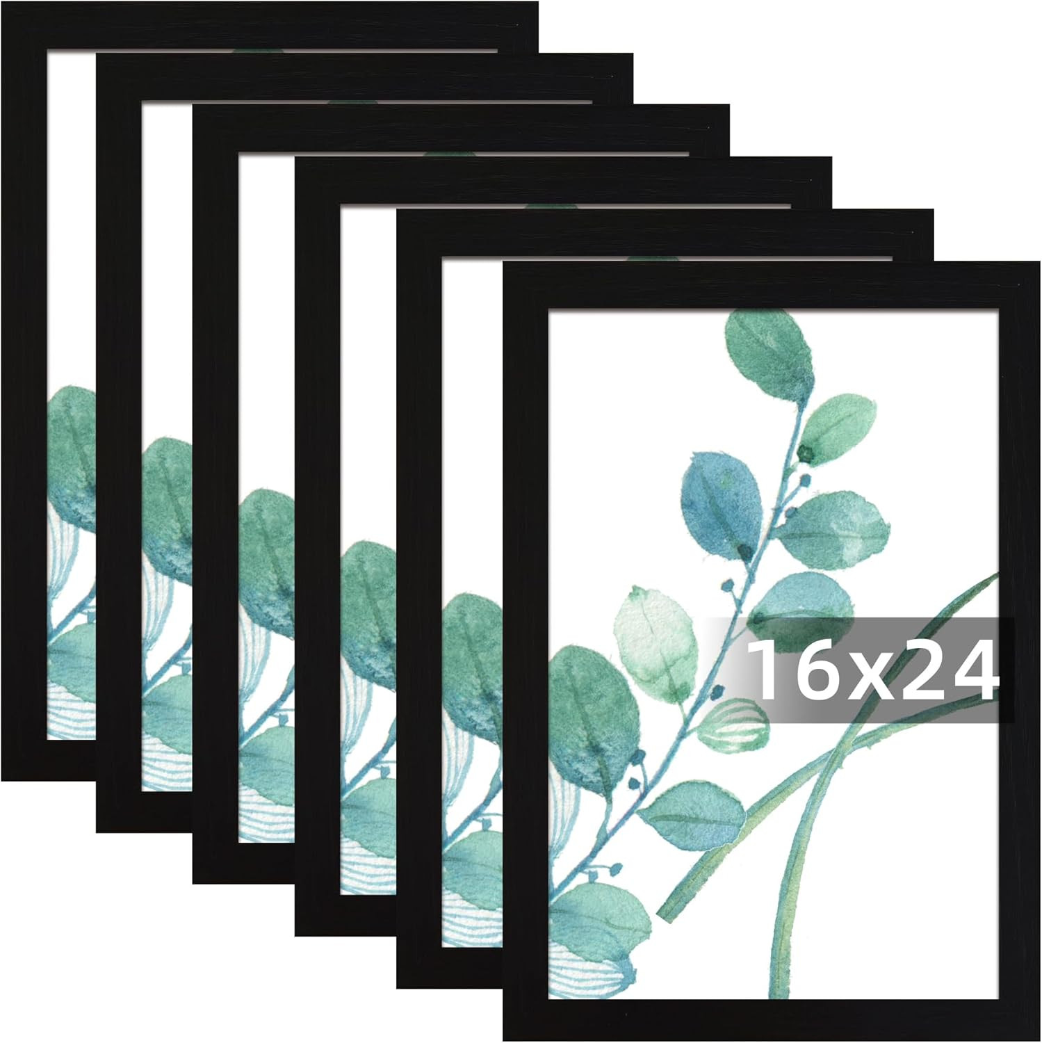 Set of 6 Black 16×24 Picture Frames for Wall Gallery Display