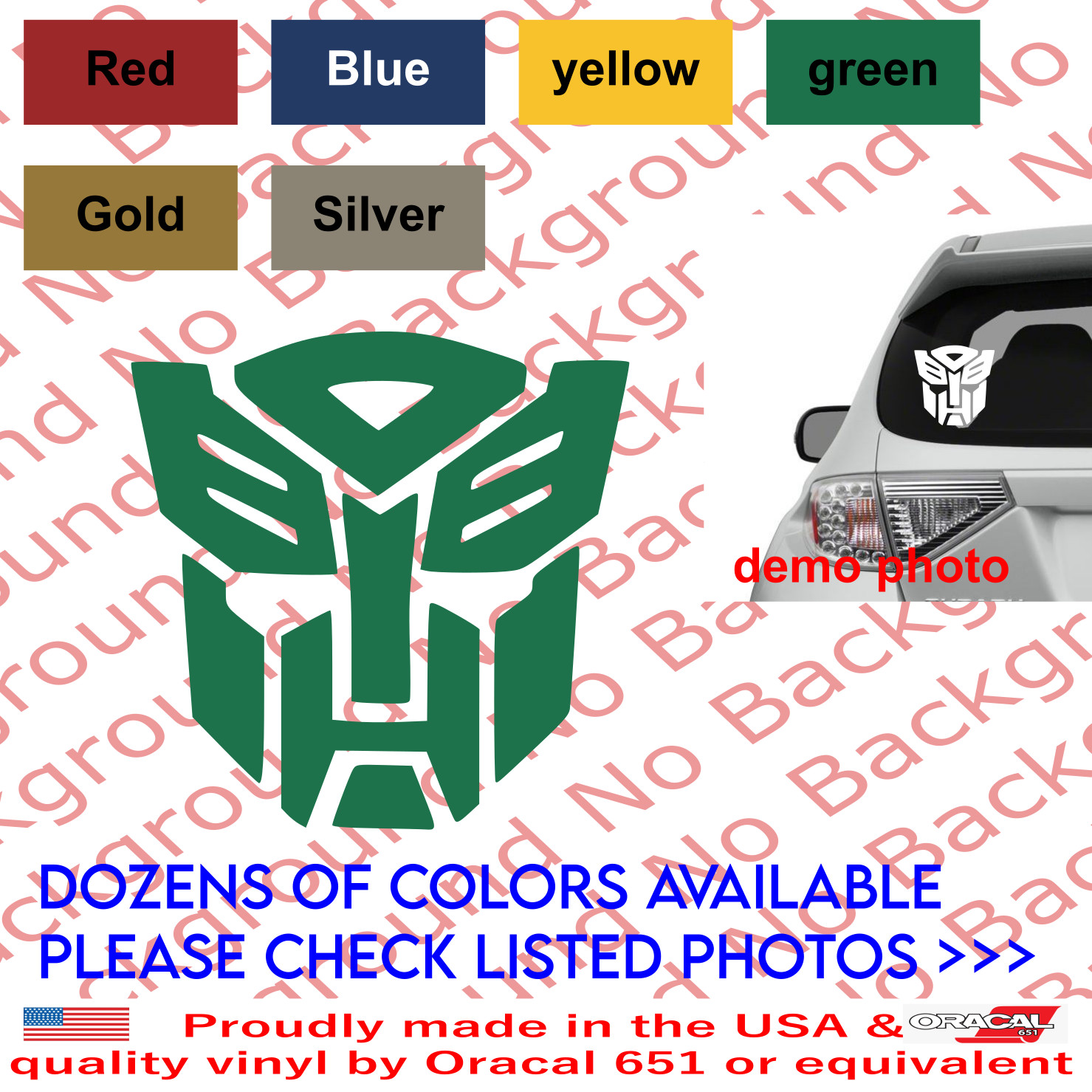 TRANSFORMER Autobot Phone/Car/Window/laptop Vinyl Decal DIE CUT CM001