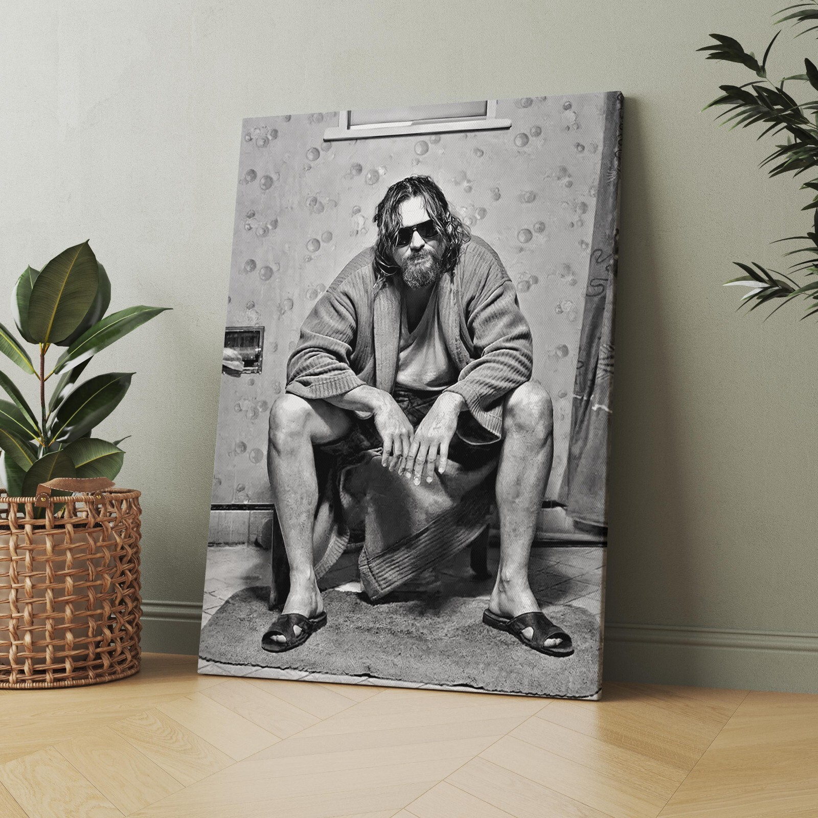 The Big Lebowski The Dude Bathroom Toilet Scene Canvas Wall Art Print
