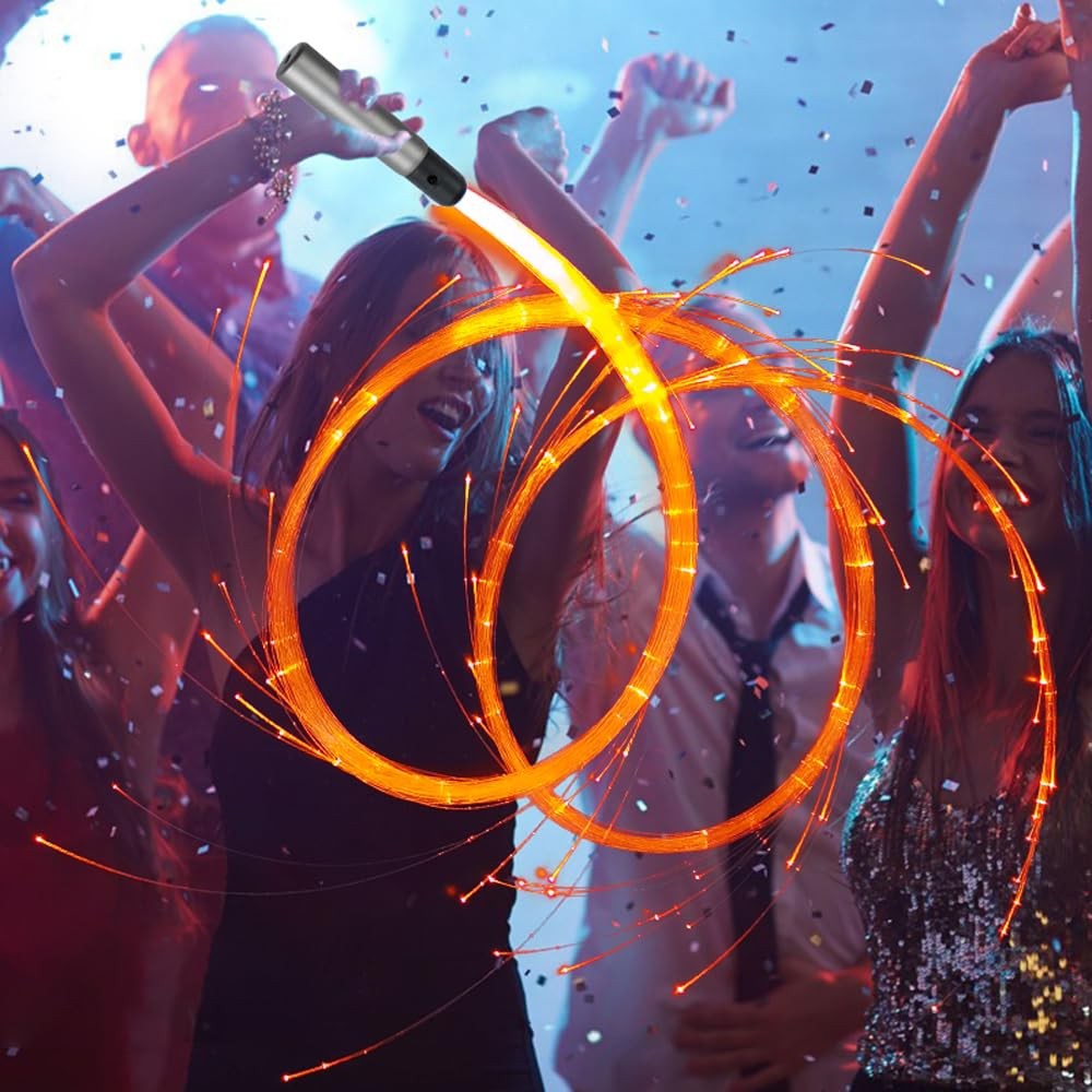 Space Whip (7 Colors 23 Modes) Led Fiber Optic Whip Rave Toy,EDM Events,Dance…